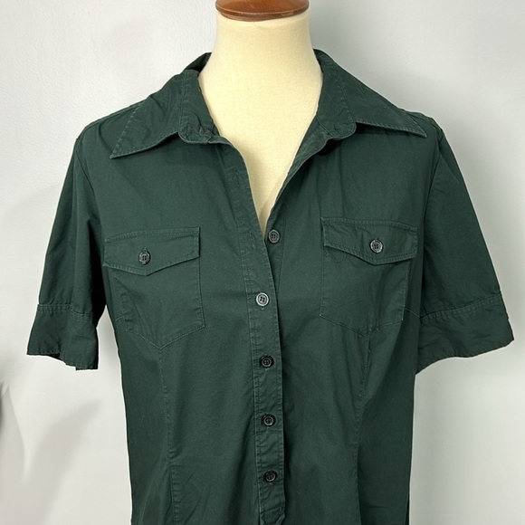 New York & Company shirt dress green size 14 - Picture 2 of 7